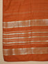 Rust Cotton Blend Yoke Embroidery Straight Kurta Set